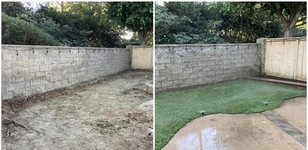 Before & After New Grass Installed in Costa Mesa, CA (1)